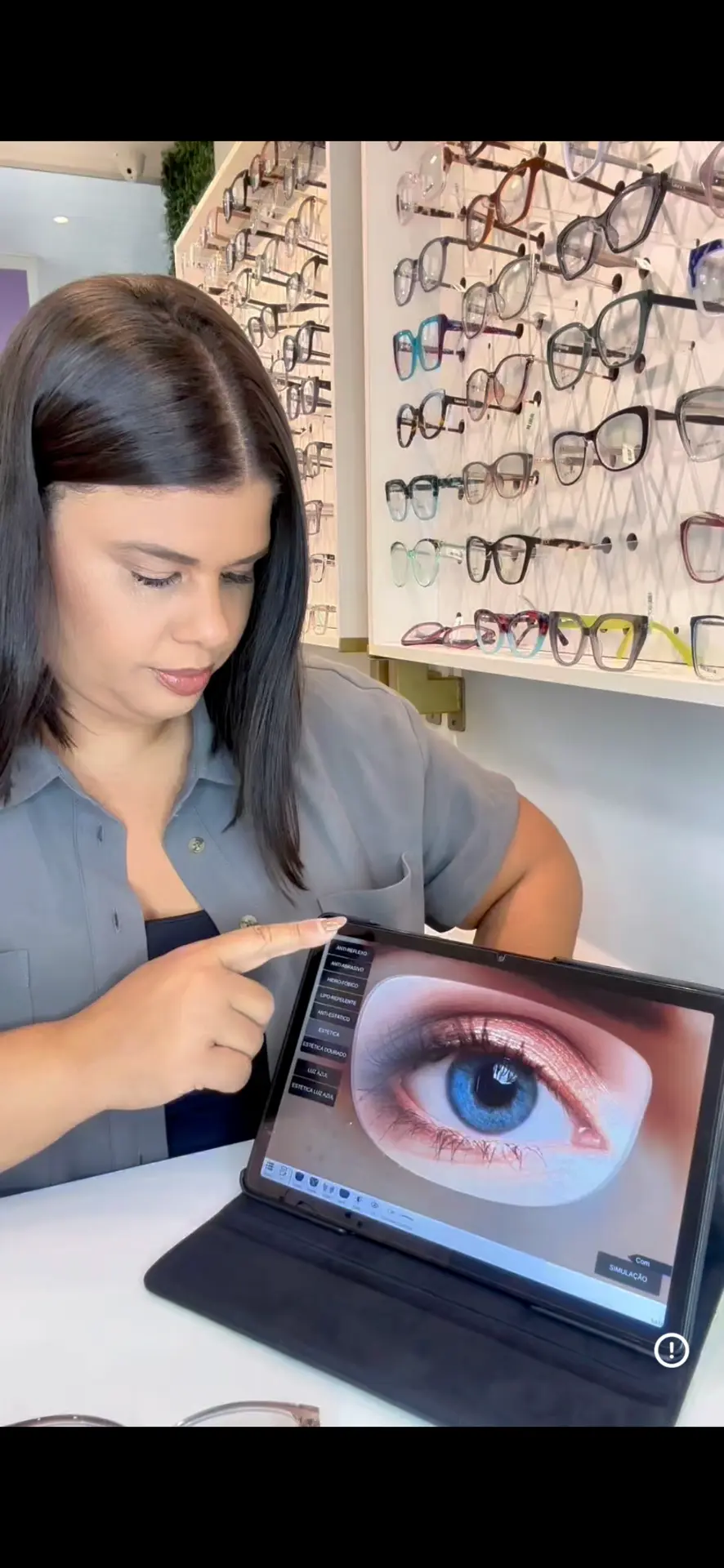 Consultoria sobre tratamentos de lentes